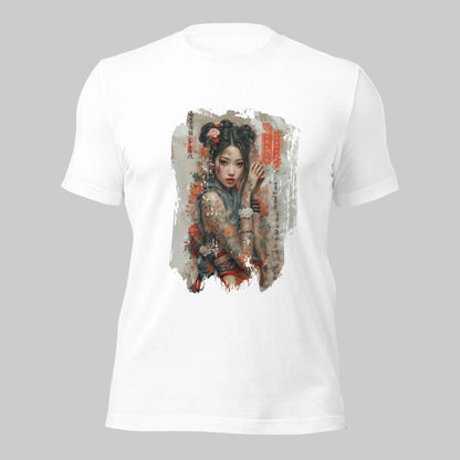 Samurai Bloom T-Shirt - Japanese Art Unisex Cotton Tee - LucyKay store