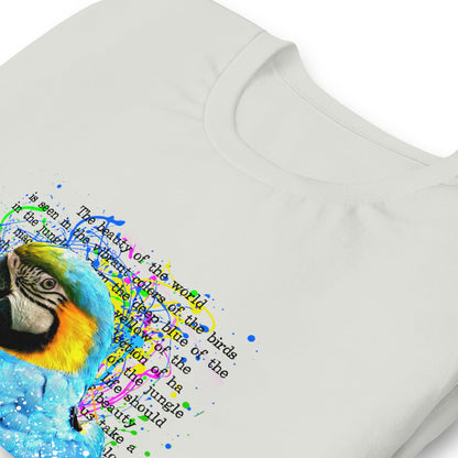 Watercolor Macaw Bird Tee - Tropical Graphic Print Unisex Shirt - LucyKay store