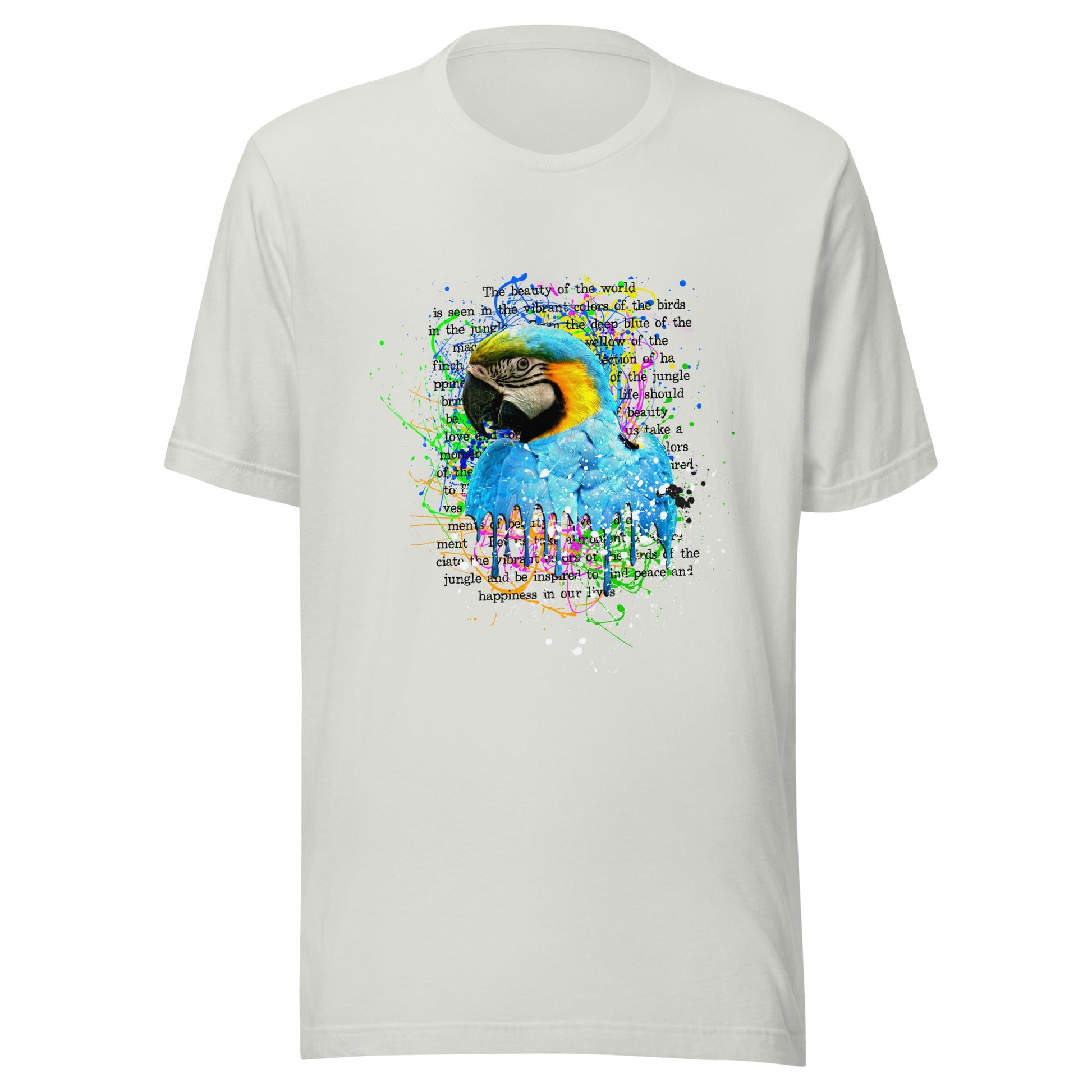 Watercolor Macaw Bird Tee - Tropical Graphic Print Unisex Shirt - LucyKay store