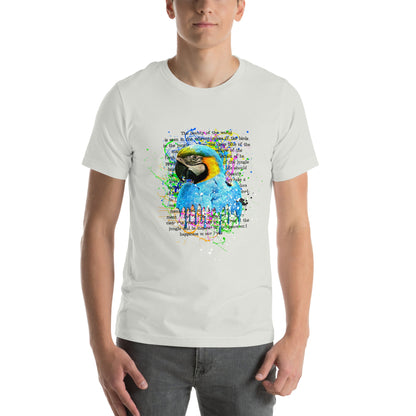 Watercolor Macaw Bird Tee - Tropical Graphic Print Unisex Shirt - LucyKay store