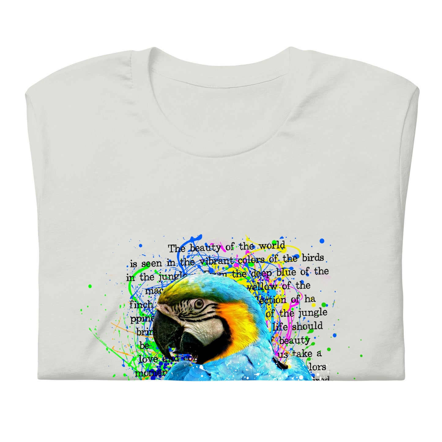 Watercolor Macaw Bird Tee - Tropical Graphic Print Unisex Shirt - LucyKay store