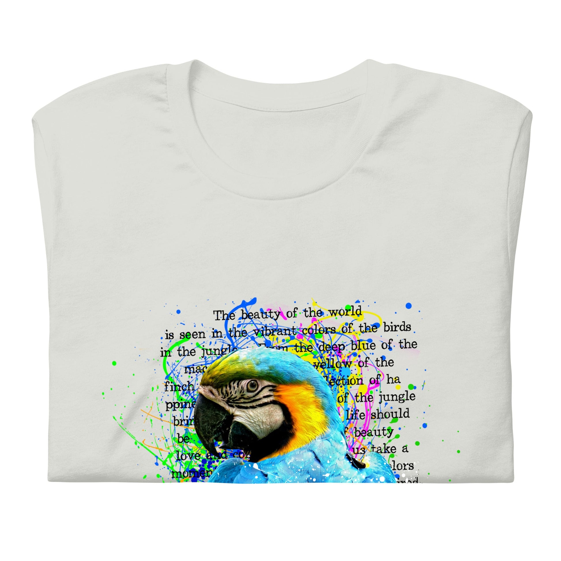 Watercolor Macaw Bird Tee - Tropical Graphic Print Unisex Shirt - LucyKay store
