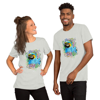 Watercolor Macaw Bird Tee - Tropical Graphic Print Unisex Shirt - LucyKay store