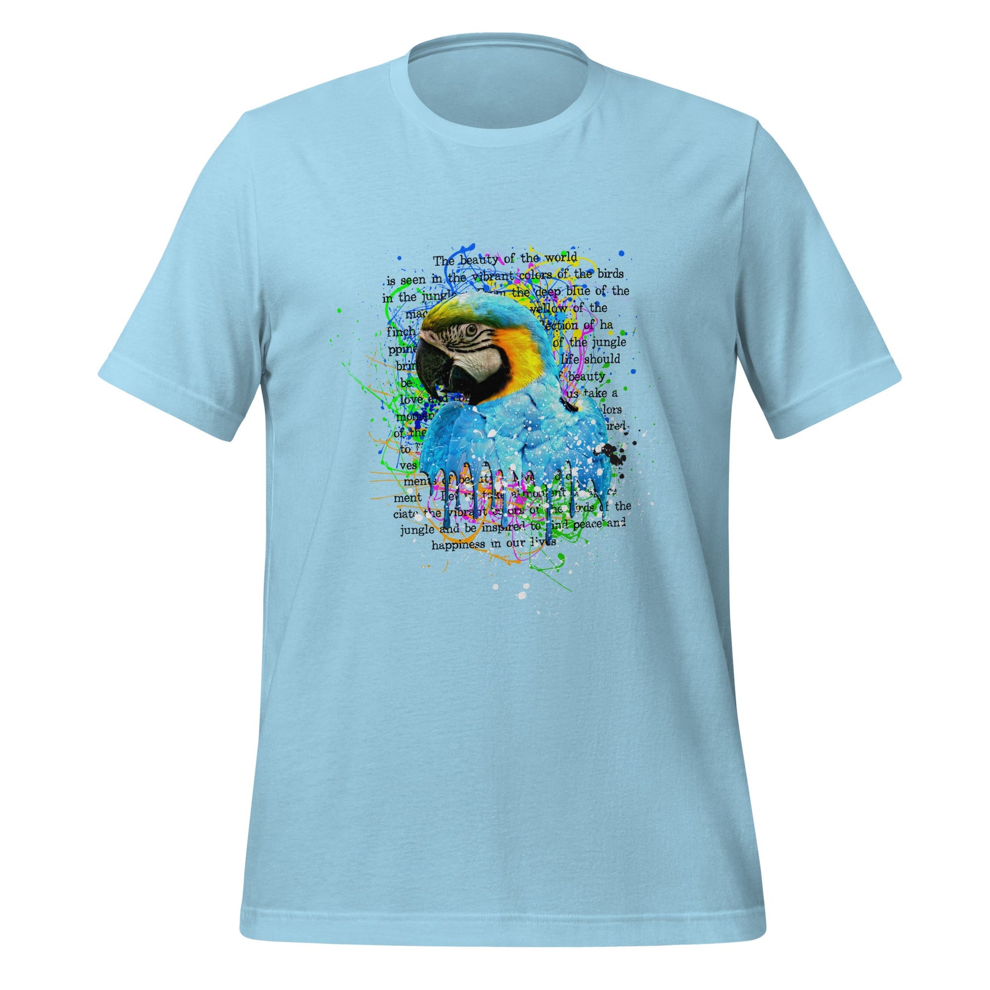 Watercolor Macaw Bird Tee - Tropical Graphic Print Unisex Shirt - LucyKay store
