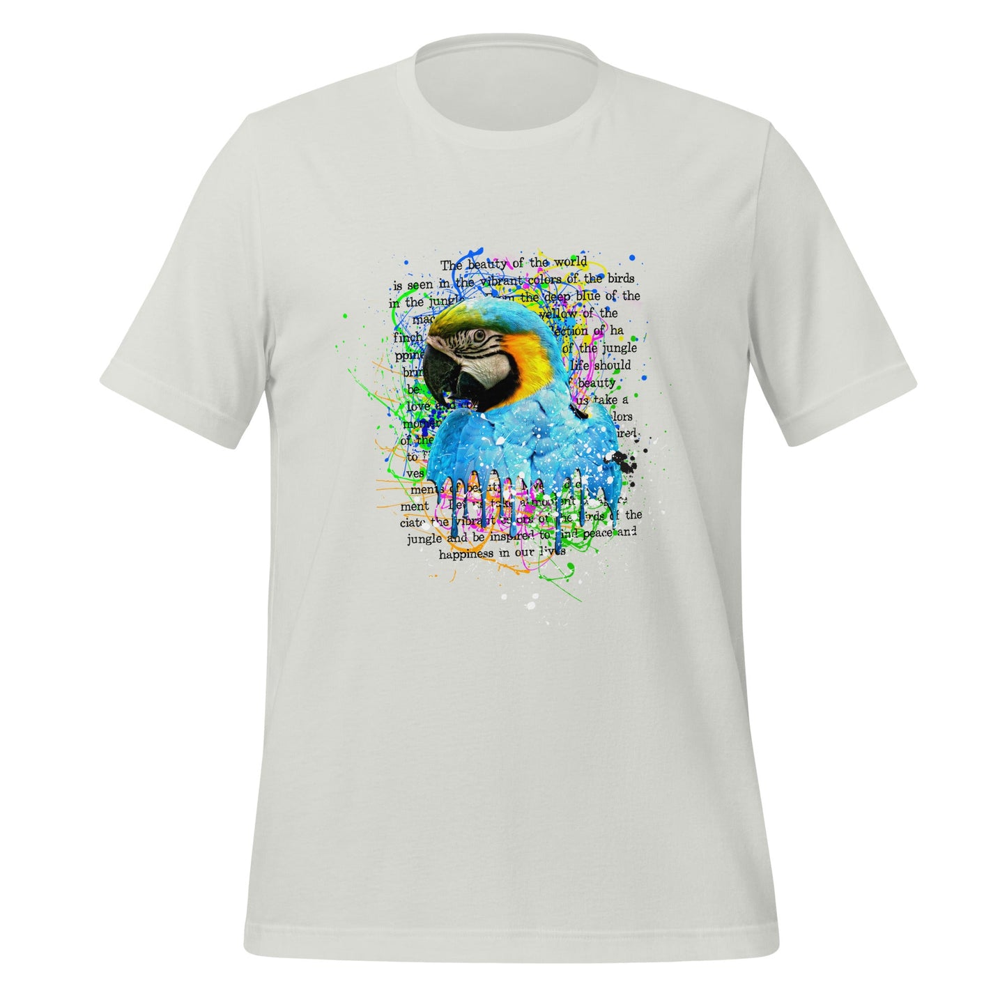 Watercolor Macaw Bird Tee - Tropical Graphic Print Unisex Shirt - LucyKay store