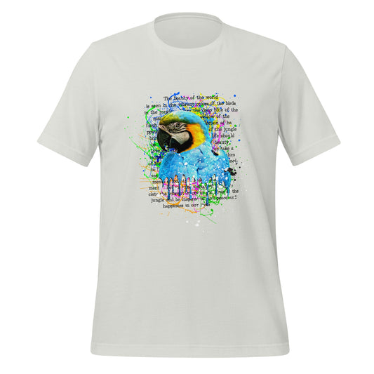 Watercolor Macaw Bird Tee - Tropical Graphic Print Unisex Shirt - LucyKay store