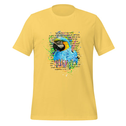 Watercolor Macaw Bird Tee - Tropical Graphic Print Unisex Shirt - LucyKay store