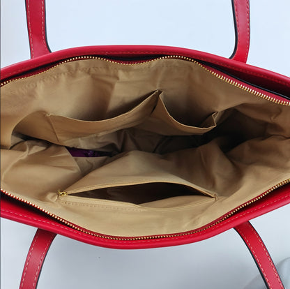 Vibrant Butterfly & Floral Tote Bag - PU Leather Carryall - LucyKay store