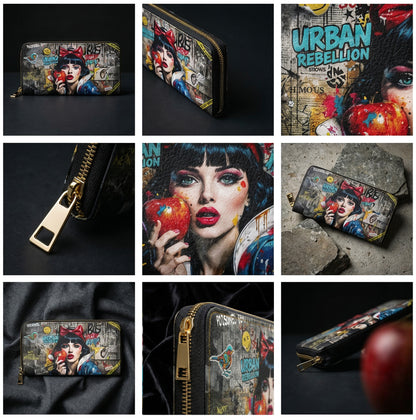 Pop Art Snow White Zipper Wallet | Urban Graffiti Princess - LucyKay store