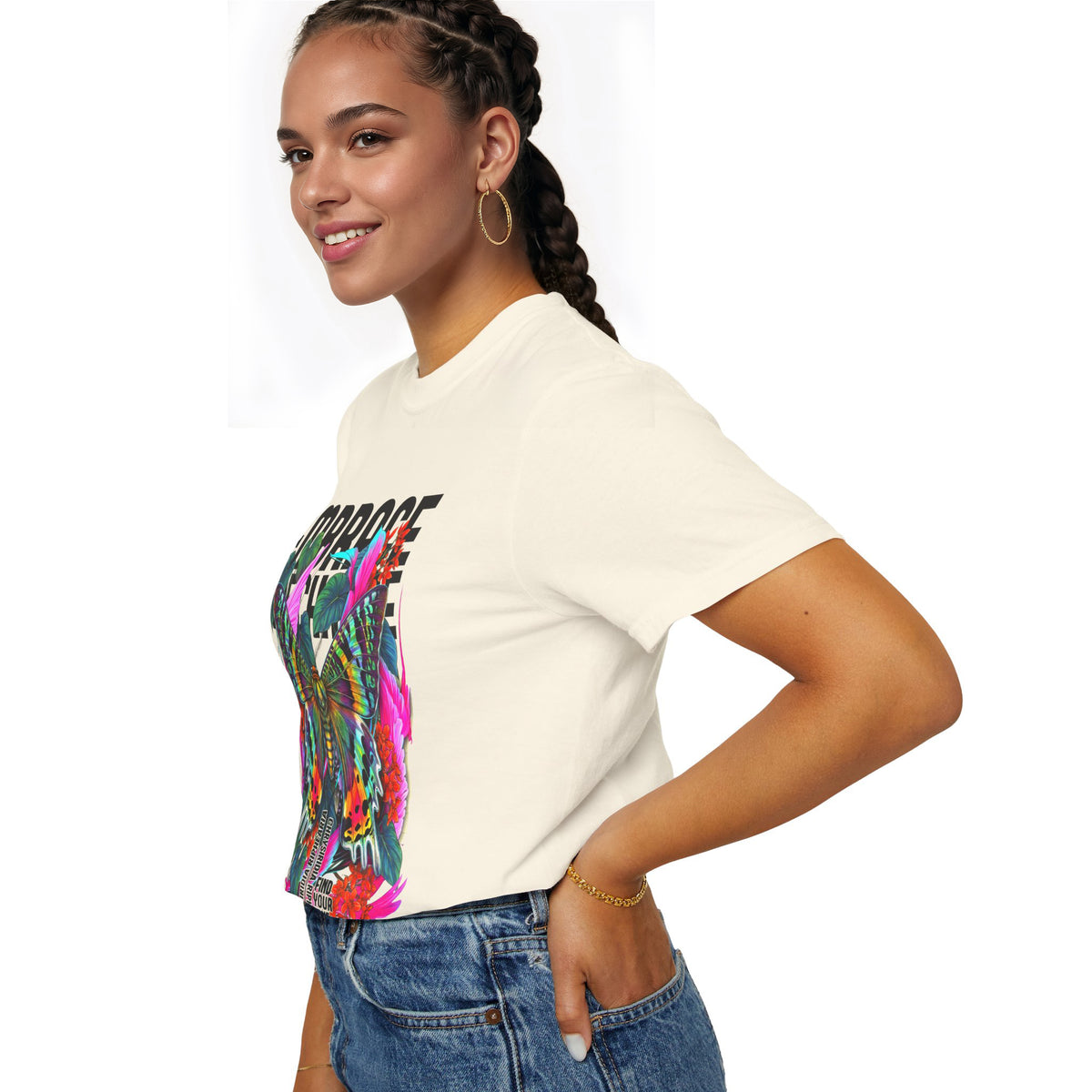 Butterfly Graphic T-Shirt - Colorful Unisex Cotton Tee - LucyKay store