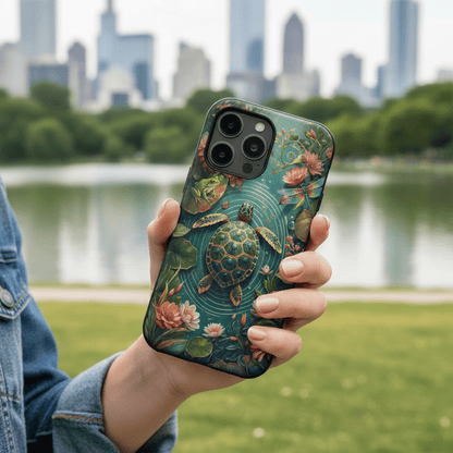Turtle Floral Phone Case - Sea Turtle MagSafe iPhone Case - LucyKay store