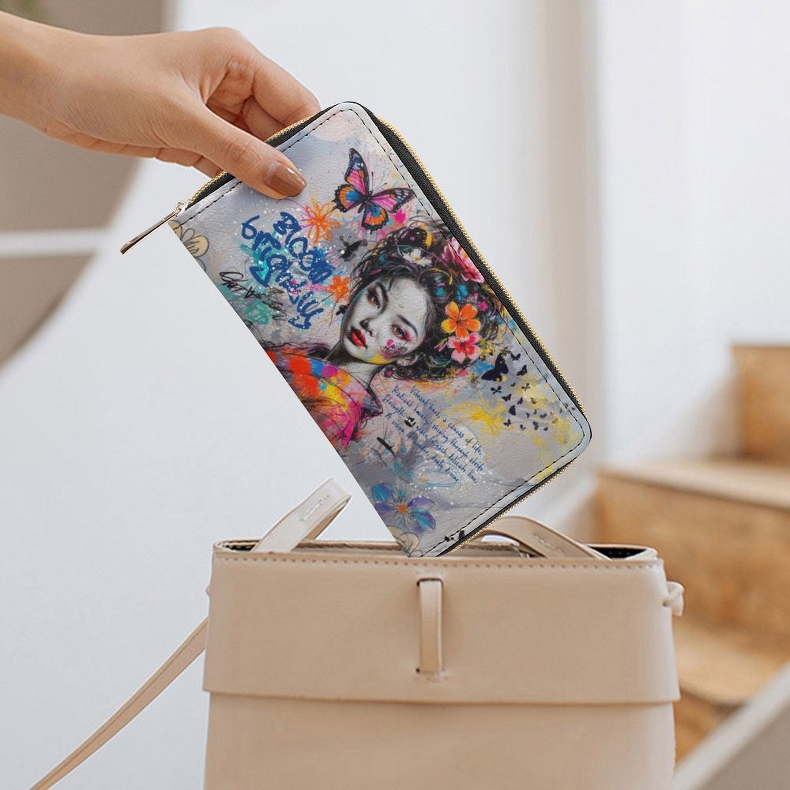 Wallet - Asian Woman Street Style art - LucyKay store