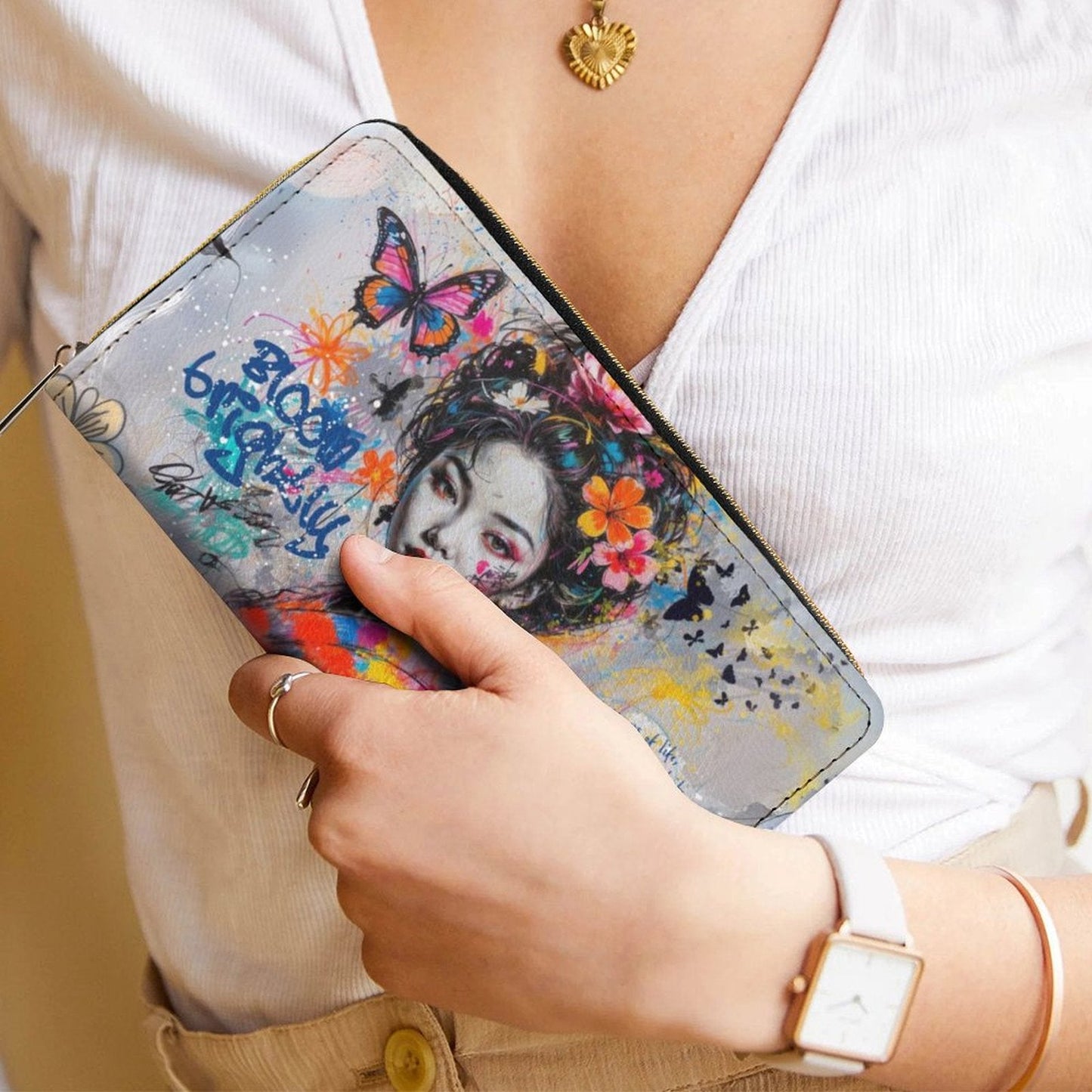 Wallet - Asian Woman Street Style art - LucyKay store