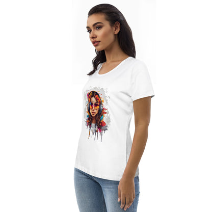 Women's fitted eco tee - Colorful Beats - LucyKay store