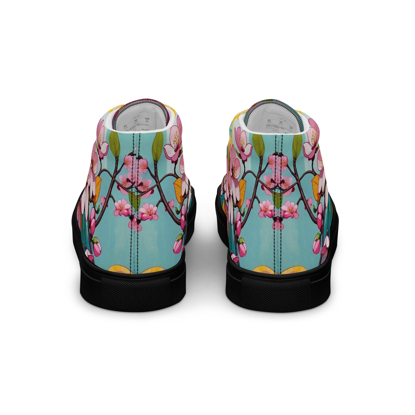 Women’s Floral High Top Sneakers – Colorful Canvas Streetwear Shoes - LucyKay store