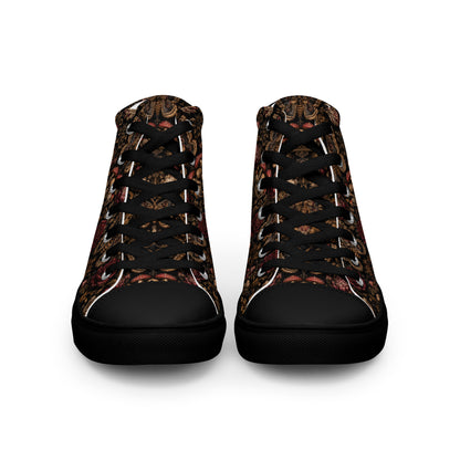 Dark Romantic High Top Canvas Shoes – Gothic Floral