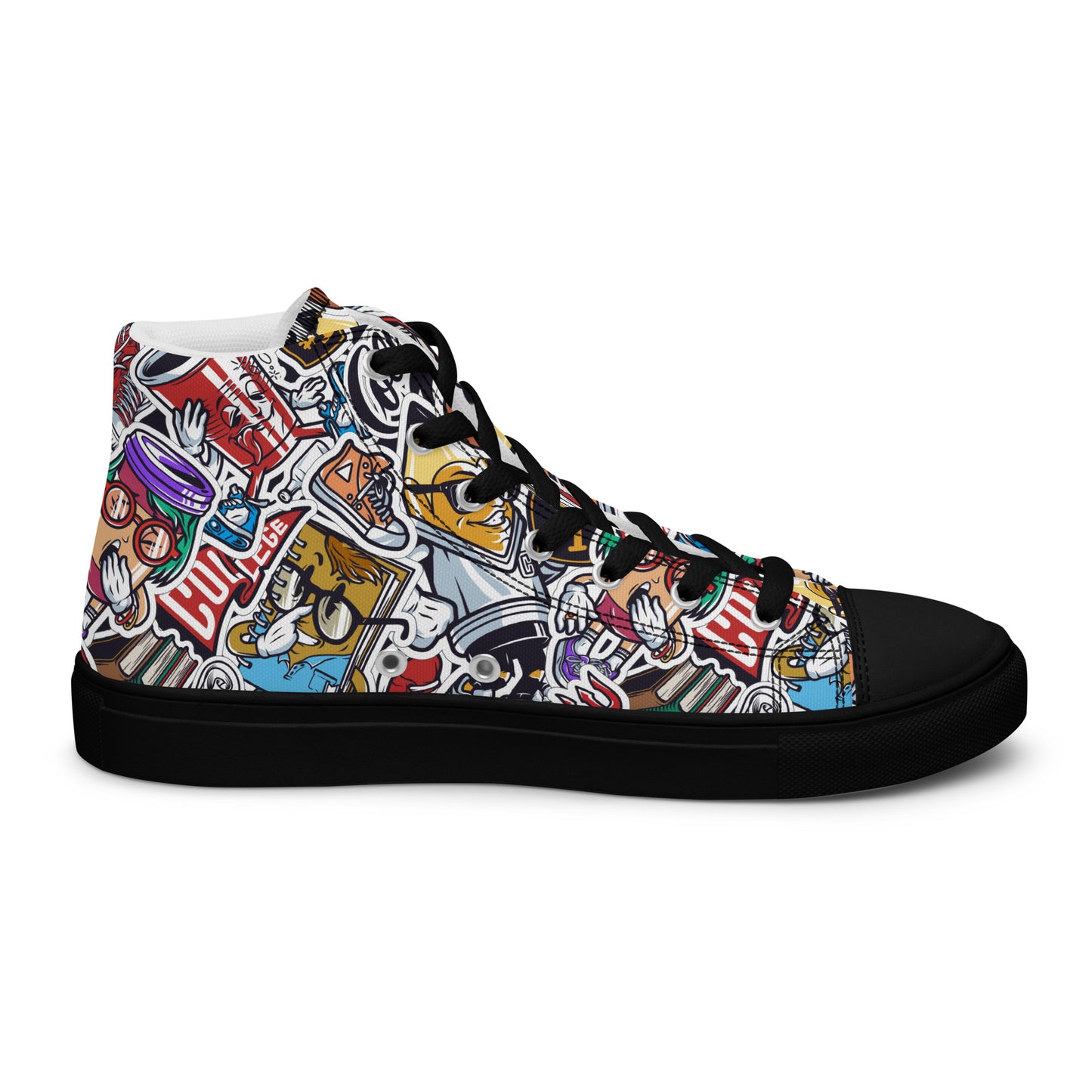 Funky College Graffiti Print High Tops - LucyKay store