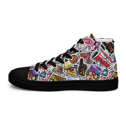 Funky College Graffiti Print High Tops - LucyKay store