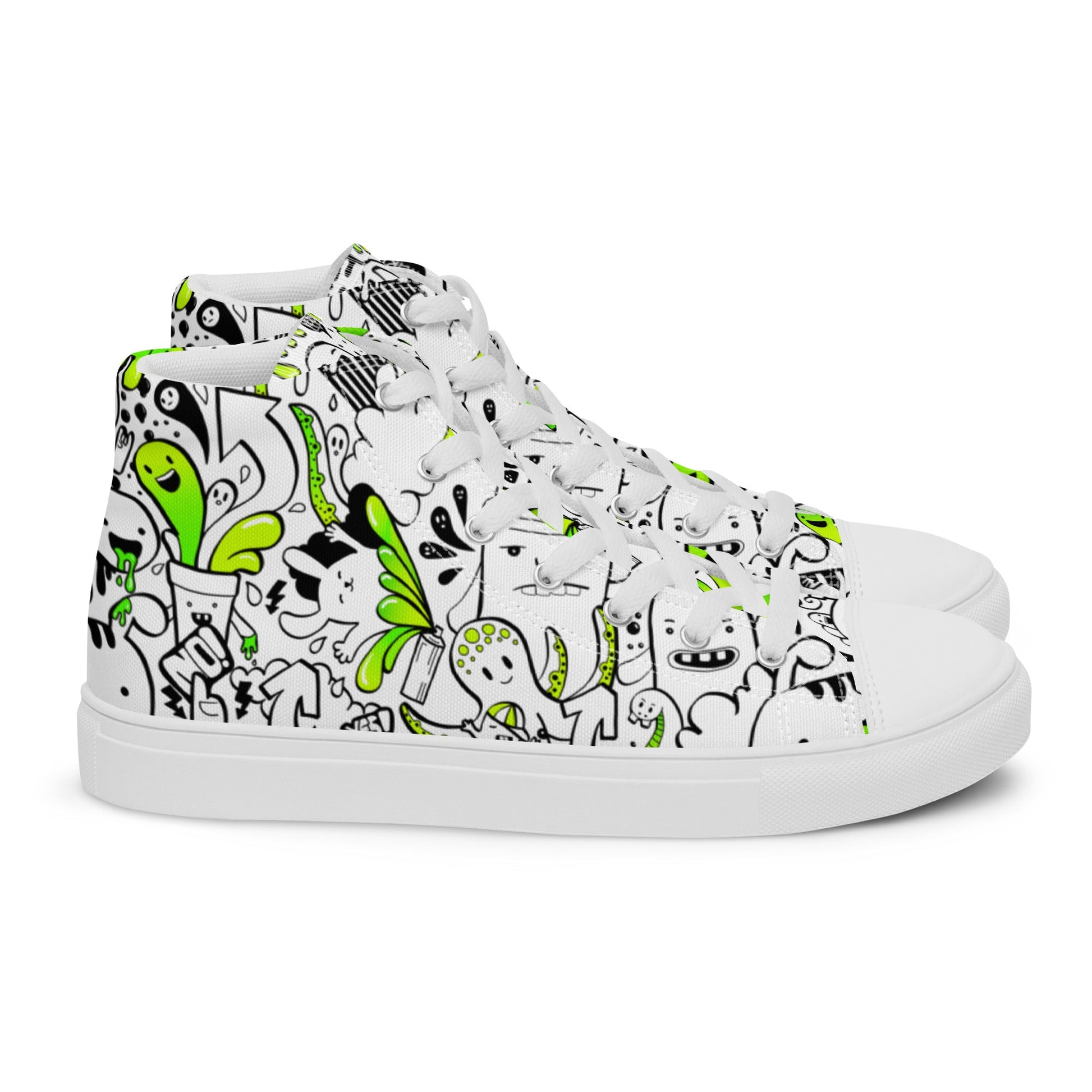 Women’s high top canvas shoes - Doodles - LucyKay store