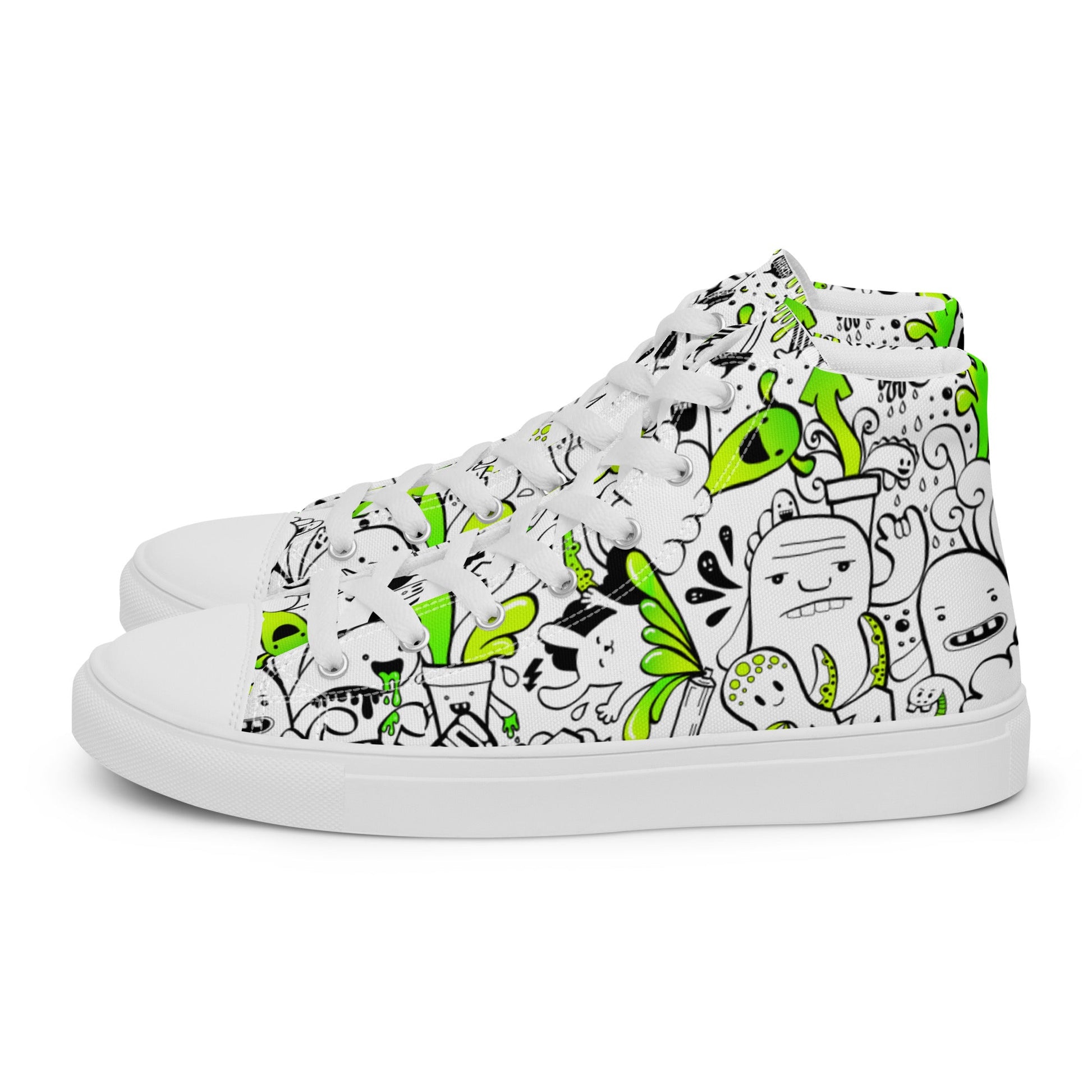 Women’s high top canvas shoes - Doodles - LucyKay store
