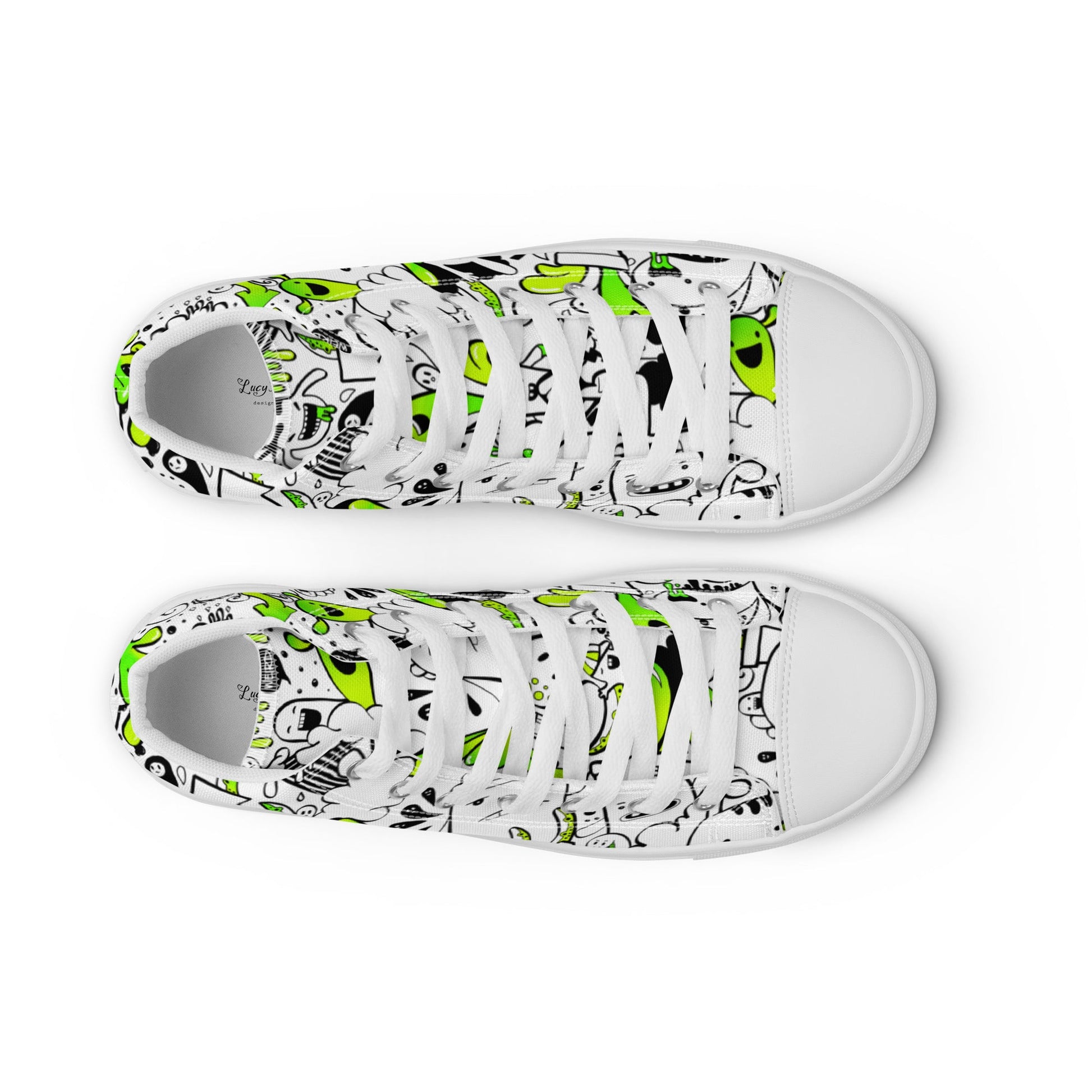 Women’s high top canvas shoes - Doodles - LucyKay store