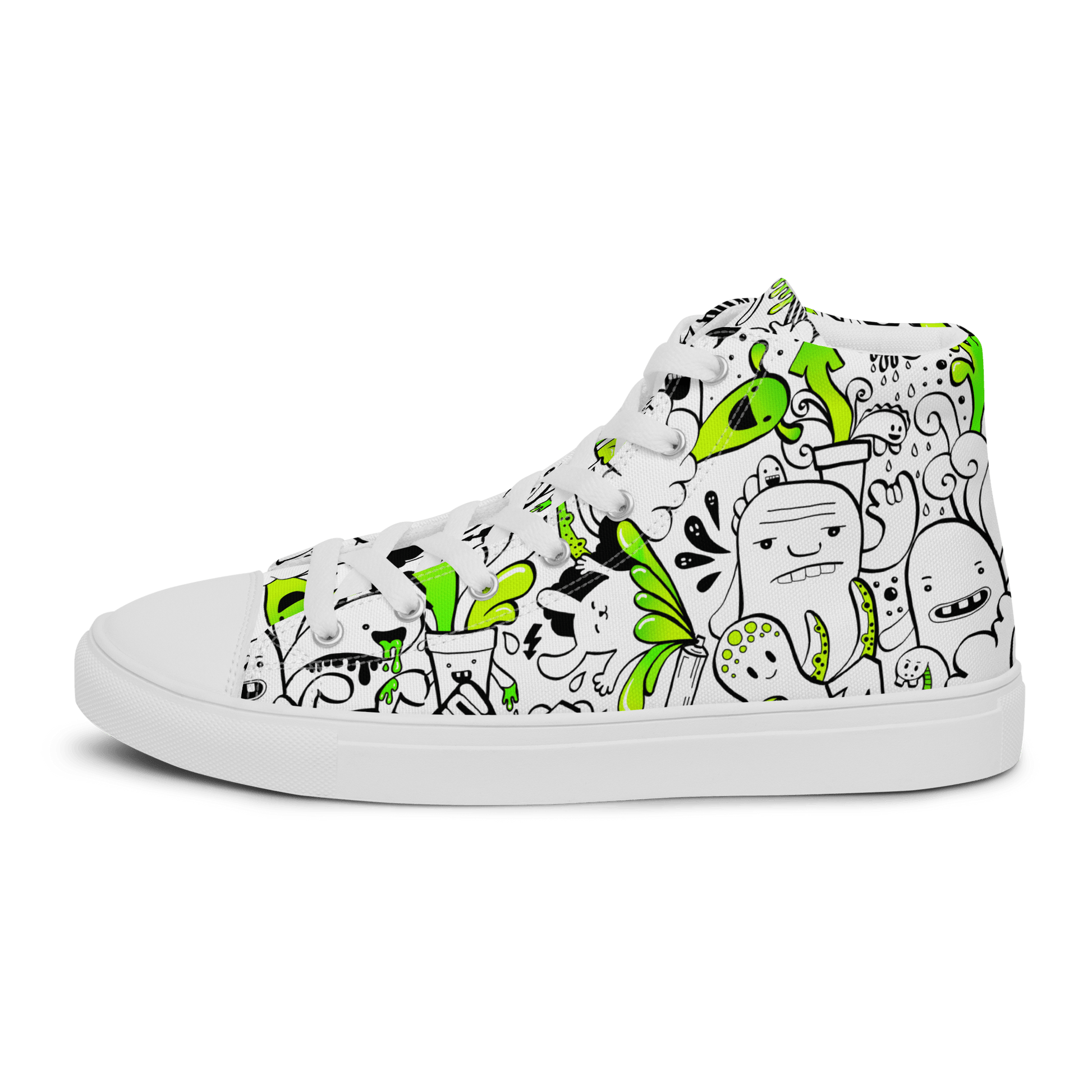 Women’s high top canvas shoes - Doodles - LucyKay store