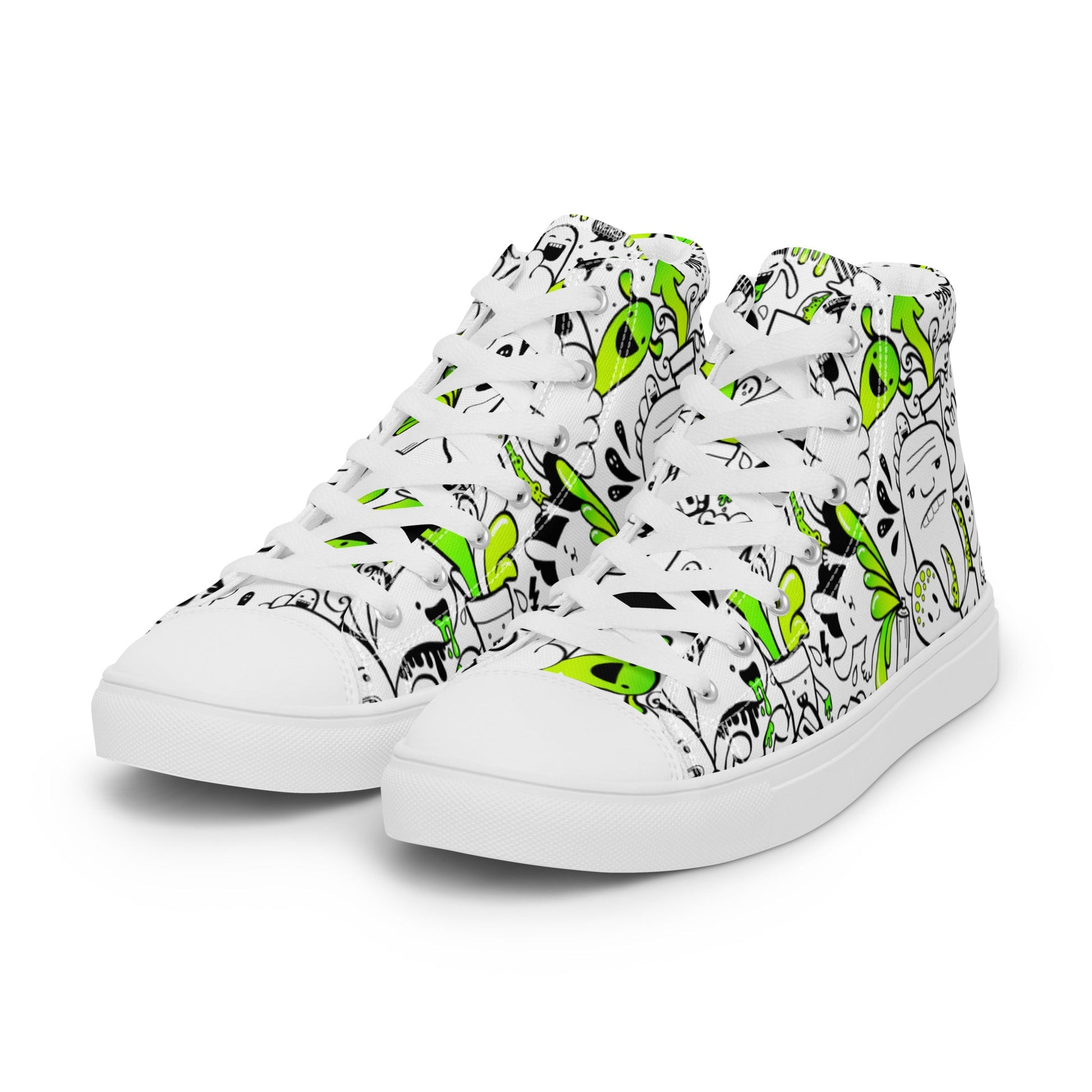 Women’s high top canvas shoes - Doodles - LucyKay store