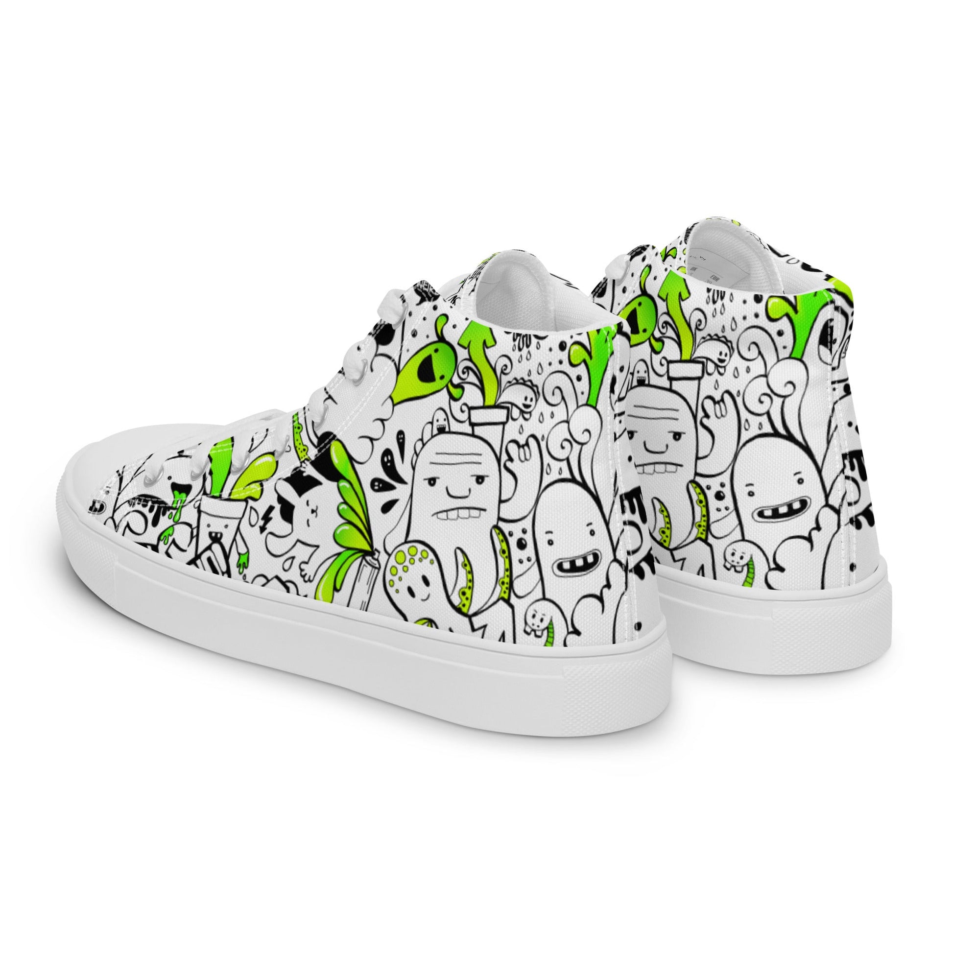 Women’s high top canvas shoes - Doodles - LucyKay store