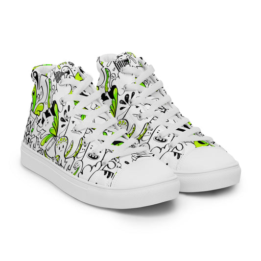 Women’s high top canvas shoes - Doodles - LucyKay store