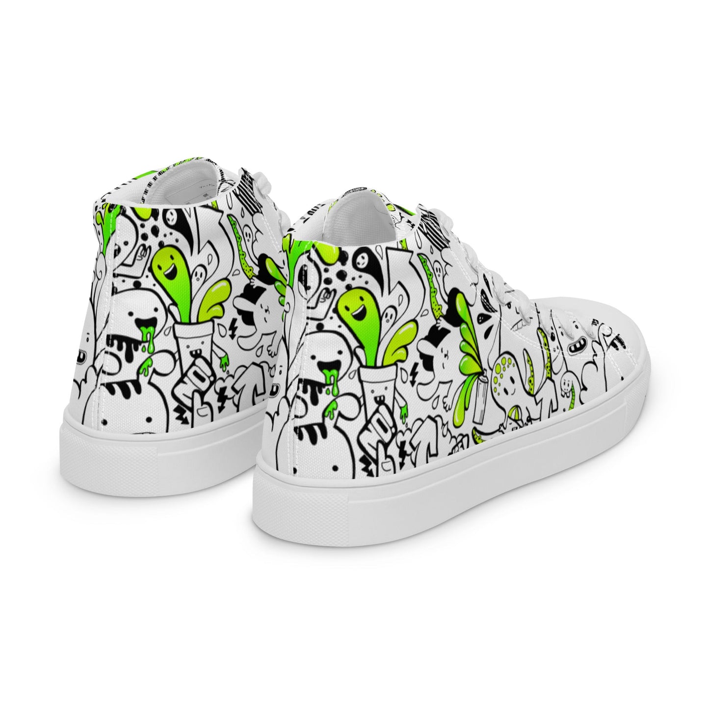 Women’s high top canvas shoes - Doodles - LucyKay store