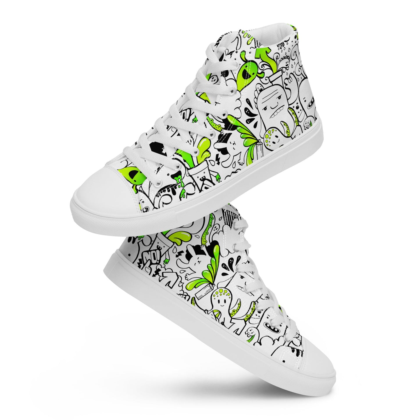Women’s high top canvas shoes - Doodles - LucyKay store