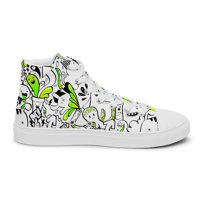 Women’s high top canvas shoes - Doodles - LucyKay store