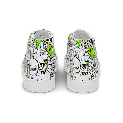 Women’s high top canvas shoes - Doodles - LucyKay store