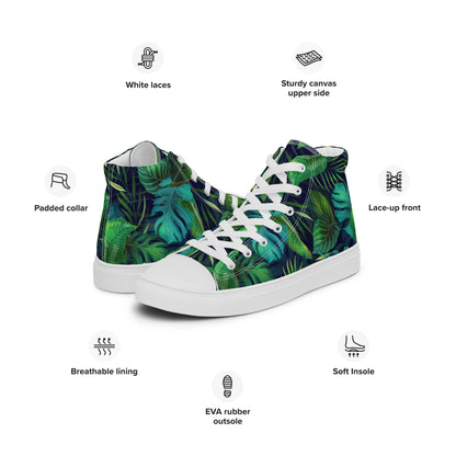 Women’s Lush Jungle Print High - Top Canvas Shoes - LucyKay store