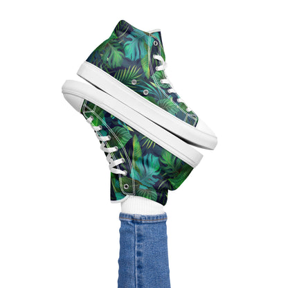 Women’s Lush Jungle Print High - Top Canvas Shoes - LucyKay store