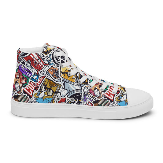 Funky College Graffiti Print High Tops - LucyKay store