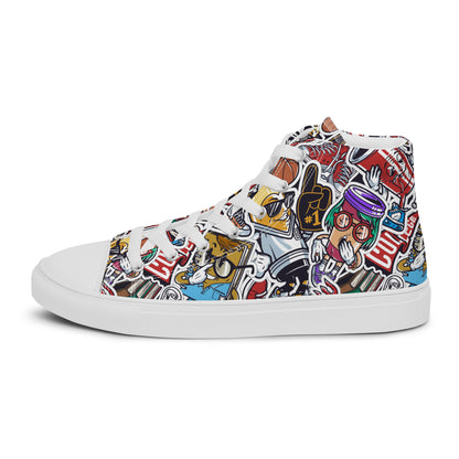 Funky College Graffiti Print High Tops - LucyKay store