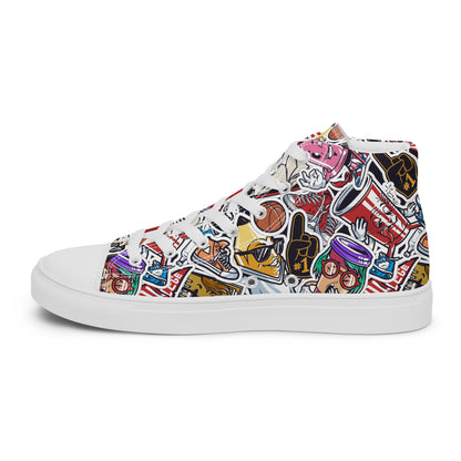 Funky College Graffiti Print High Tops - LucyKay store