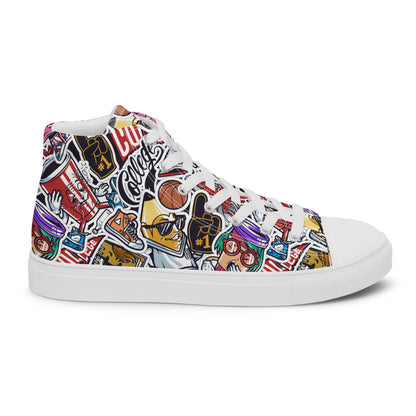 Funky College Graffiti Print High Tops - LucyKay store