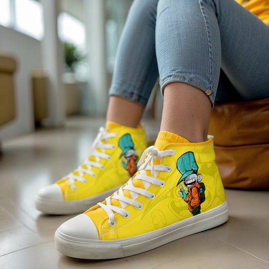 Unisex high top canvas shoes - Sprayer - LucyKay store