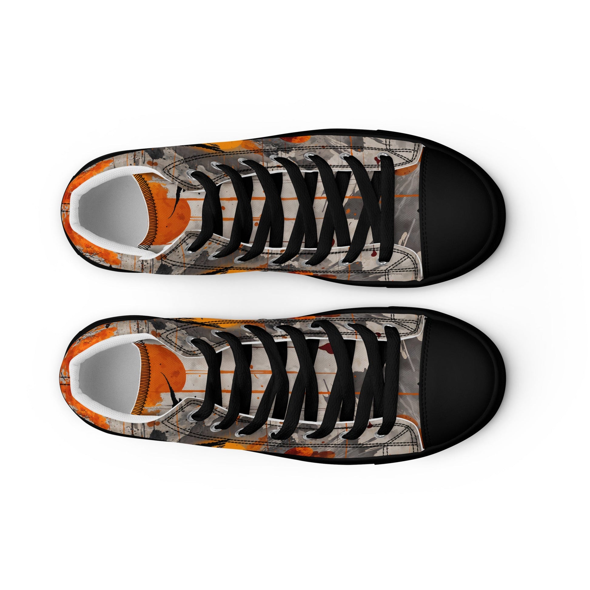 Zen Horizon High - Top Canvas Sneakers – Japanese Art - Inspired Footwear - LucyKay store