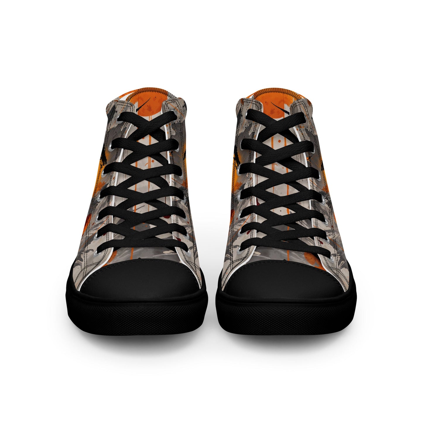 Zen Horizon High - Top Canvas Sneakers – Japanese Art - Inspired Footwear - LucyKay store