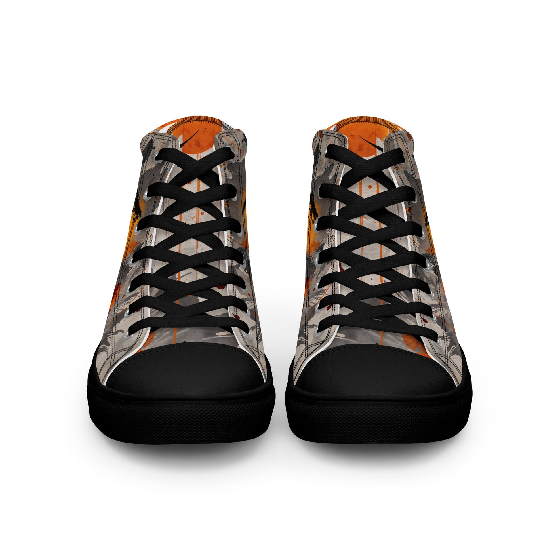 Zen Horizon High - Top Canvas Sneakers – Japanese Art - Inspired Footwear - LucyKay store