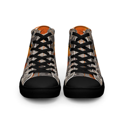 Zen Horizon High - Top Canvas Sneakers – Japanese Art - Inspired Footwear - LucyKay store