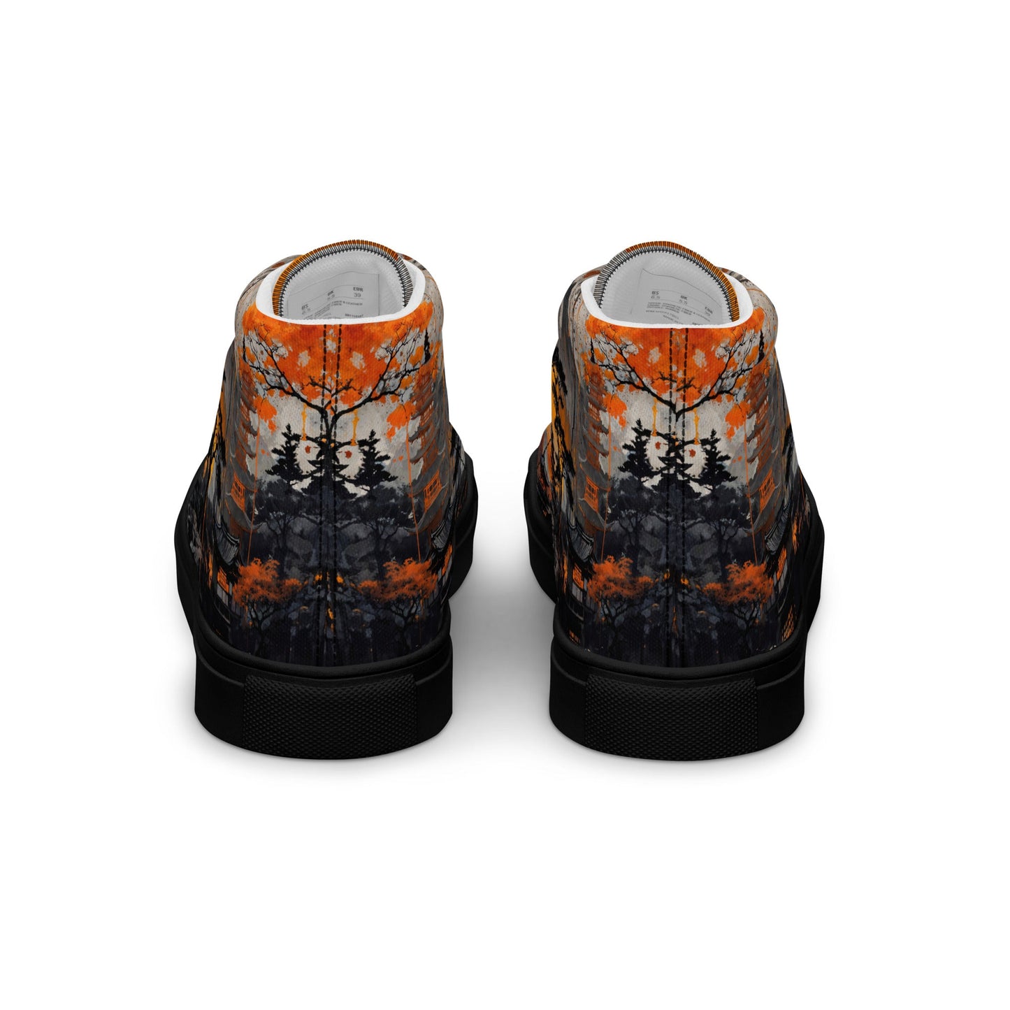 Zen Horizon High - Top Canvas Sneakers – Japanese Art - Inspired Footwear - LucyKay store