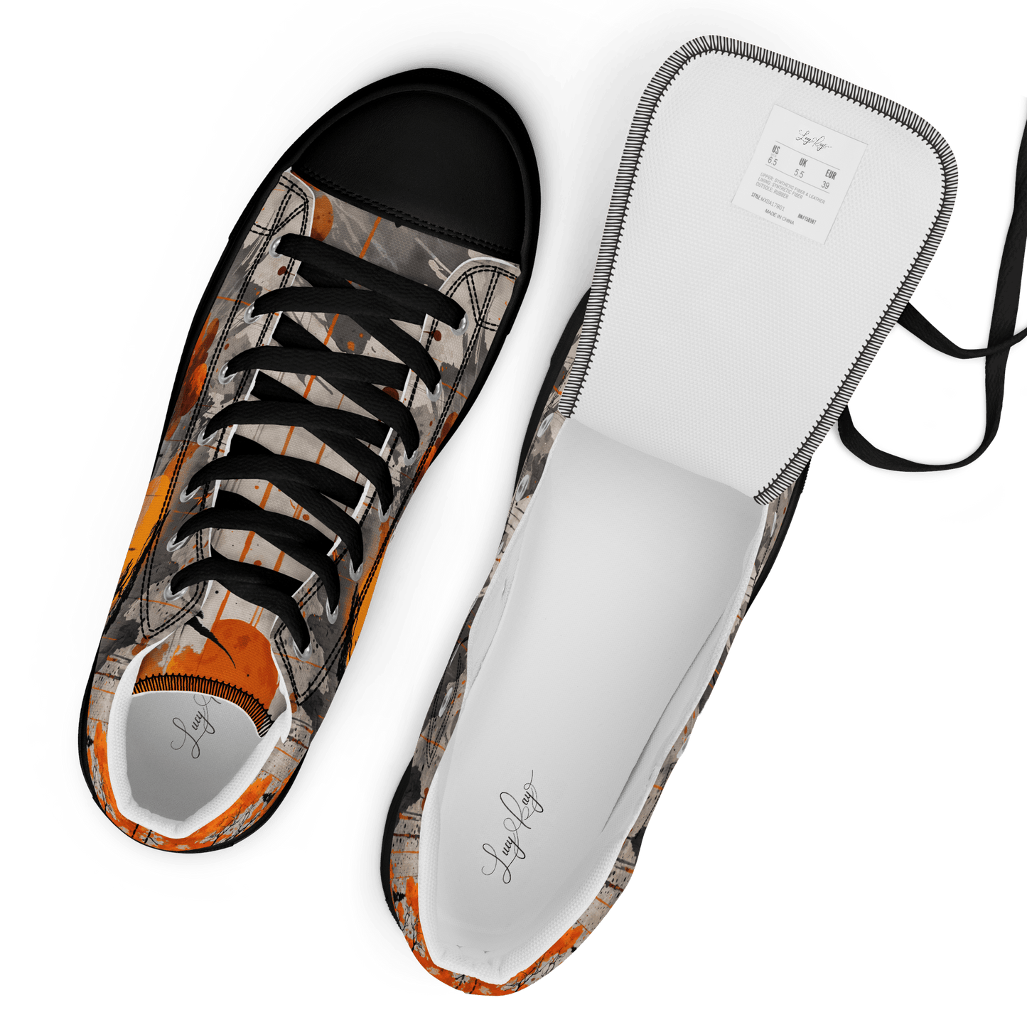 Zen Horizon High - Top Canvas Sneakers – Japanese Art - Inspired Footwear - LucyKay store