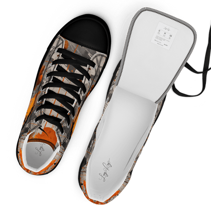 Zen Horizon High - Top Canvas Sneakers – Japanese Art - Inspired Footwear - LucyKay store
